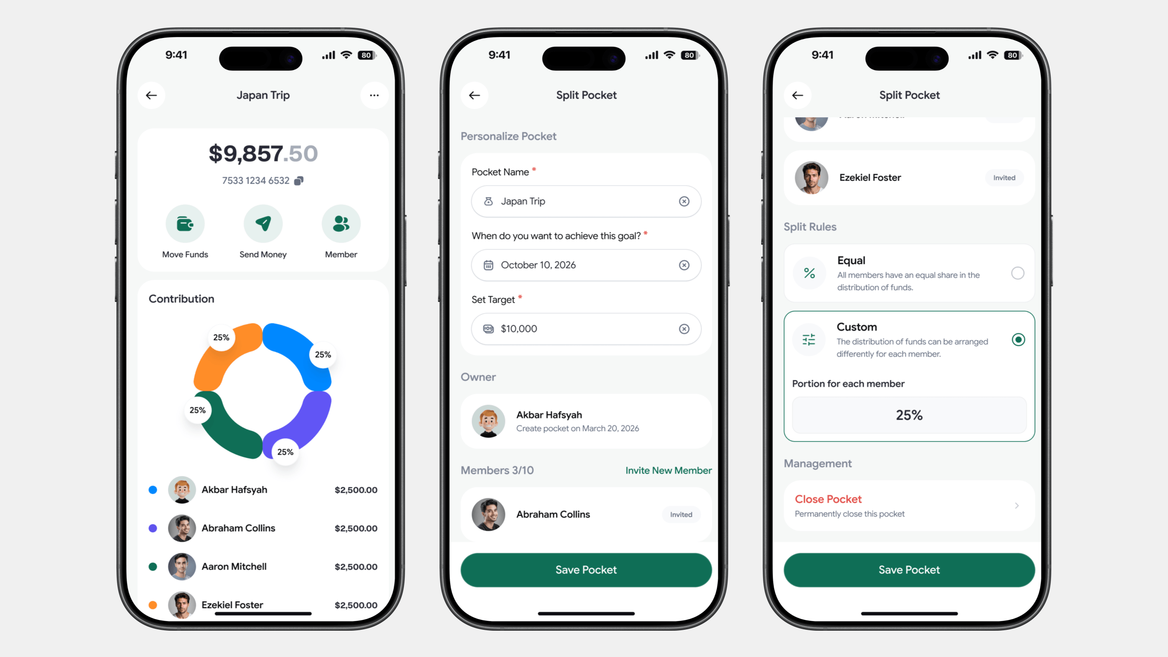FINA Split Pocket Collaborative Saving